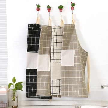 Cotton Linen Chef Apron - Oil-Proof Kitchen Cooking Apron for Men and Women