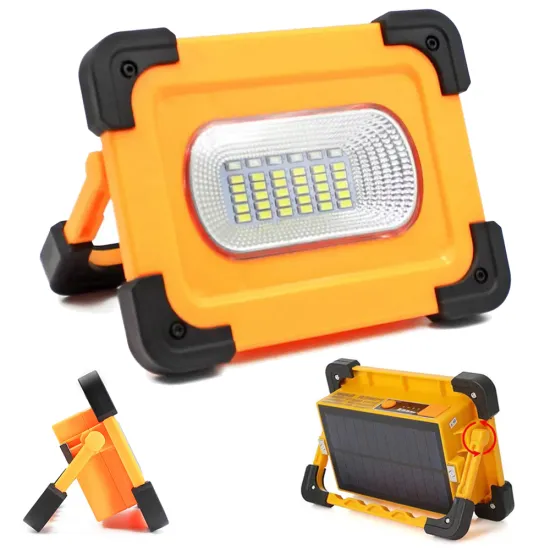 Solar-Powered Waterproof USB Rechargeable LED Work Light for Outdoor Hiking and Camping