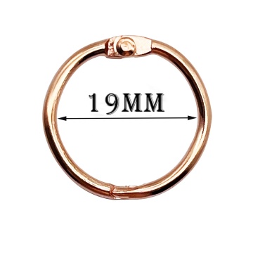 19mm Rose Gold Book Rings: Custom Logo Metal Book Key Rings - China Factory