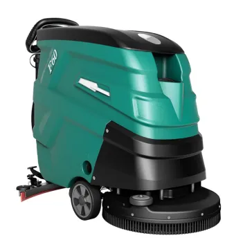 Hand Push Scrubber Drier 3000m2/Hour 60L Water Tank Walk-Behind Floor Scrubber