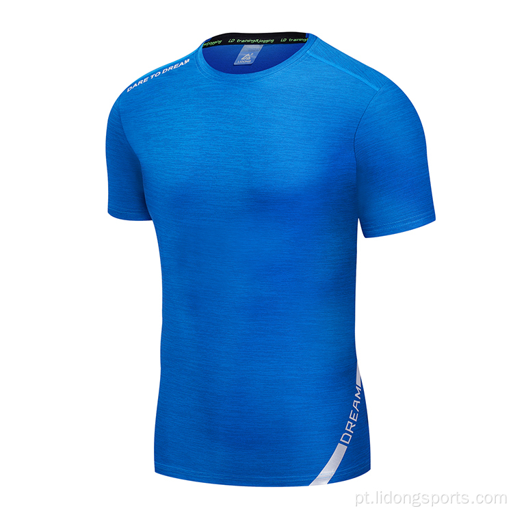 Esporte executando camiseta seca rápida para homens