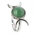 Assorted Aventurine Beads Rings Owl Shape Ring for Women Green Aventurine Heart Rings for Girl Women Wedding Adjustable ring
