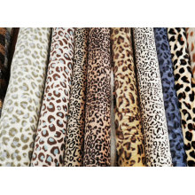 Leopard pattern knitted jacquard wool acrylic fabrics