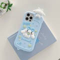 Moda Anti-choque silicone lustrosos bonitos cartoon case de telefone