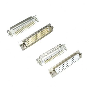 DB50 D-Sub Connector 50P Straight/Bent HDR50 Gold Plated Pins White Tape Harpoon