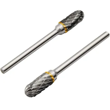 10pcs 1/8'' Shank Tungsten Carbide Milling Cutters: High-Quality Rotary Tools with Double Diamond Cut for Precision Grinding and Milling