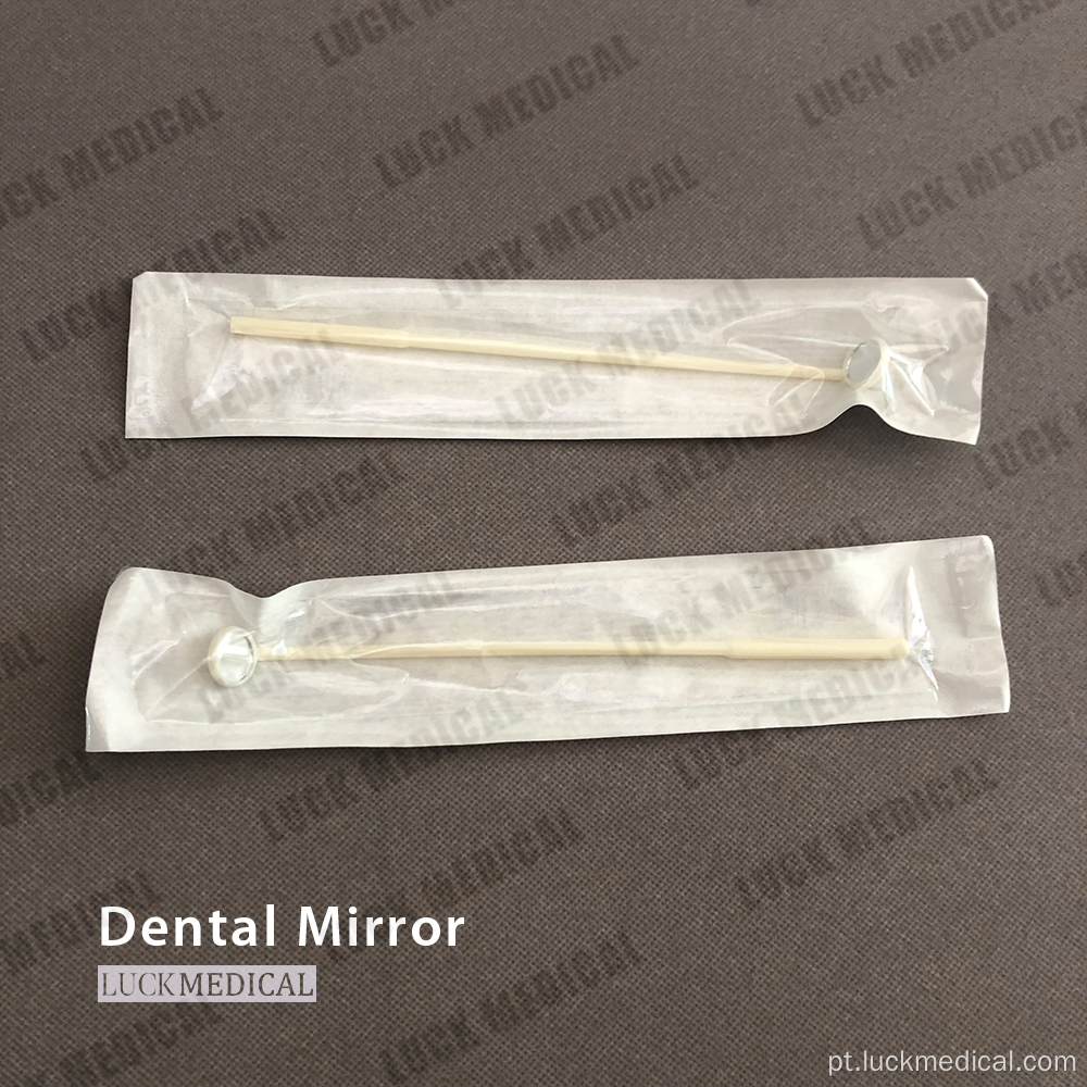 Uso de inspeção oral de espelho da boca de plástico médico