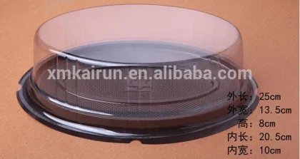 Round Shape plastic cake packaging/cake packaging box/fruit cake packaging
