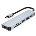 6 In1 dockningsstation 4K USB 3.0 -nav