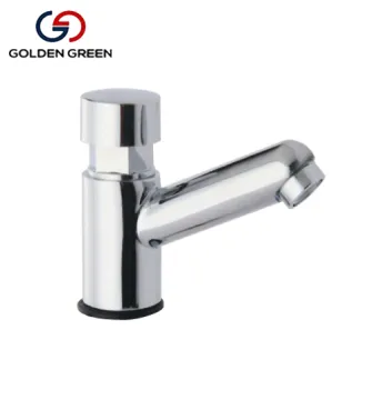 Brass & Zinc  Chrome  Finish  Push Button Faucet Self Closing Faucet