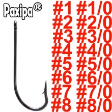20pcs Long Shank Barbed Fishhook Carp Big Jig Fishing Hook #1-#8 #1/0-#8/0 O'shaughnessy Fish hook