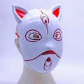 Máscara japonesa de raposa de três olhos