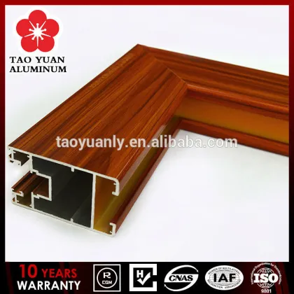 Hot sales of wood aluminum doors and windows profiles