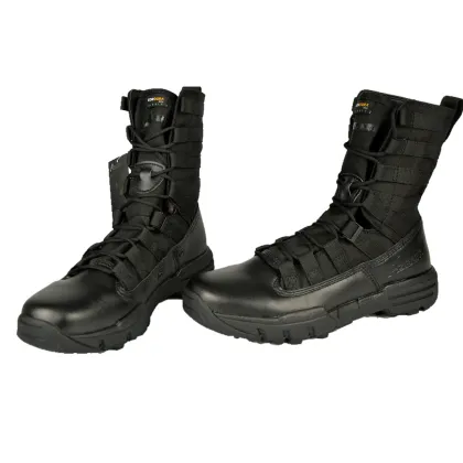 Black Tactical Snow Hiking Boots for Men - Outdoor Trekking Boots