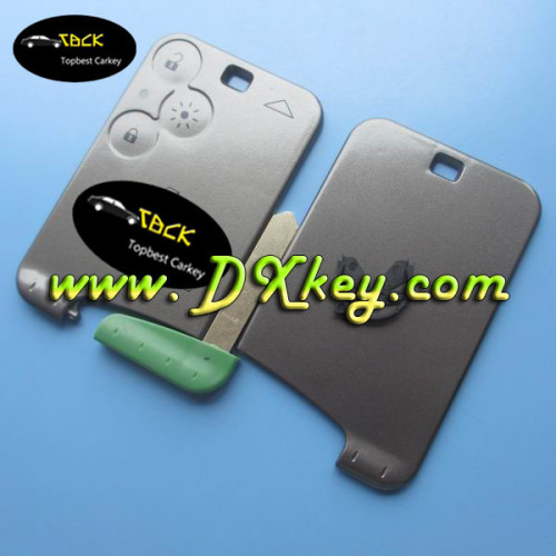 Original quality key cover for enault Espace 3 button key card with logo