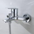 Triple one-in two-out shower faucet