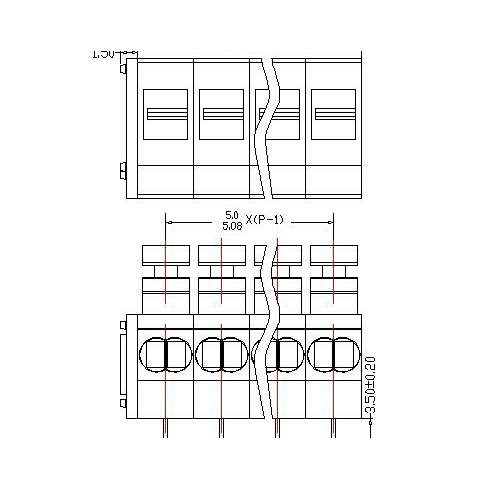 AT120-5.08／5.0XXX-AB PCB Spring Terminal Block Pitch5.08／5.0 