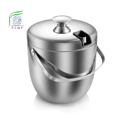 Double Wall Insulated Steel Wine Ice Bucket