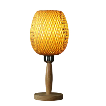 Handgefertigte Bambuslampe mit warmem Licht für Schlafzimmer und Teestube