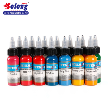 Solong waterproof Tattoo ink Cheap 14 Colors Professional Permanent Makeup Tattoo Ink