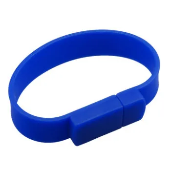 Bracelet USB 2.0 made of silicone material, colorful design, 128MB-32GB customized logo welcomed