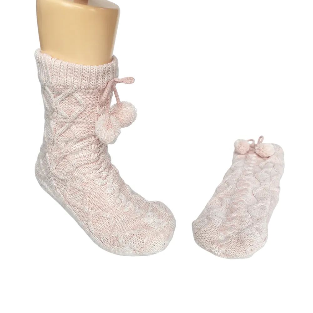 Knitted Plush Slipper Socks