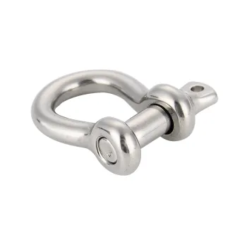 Marine 304/316 Stainless Steel Ring Anchor Bow Shackle with Screw Pin