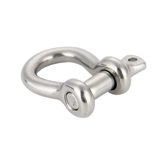 Marine 304/316 Stainless Steel Ring Anchor Bow Shackle with Screw Pin