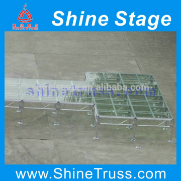 acrylic dance stages glass floor