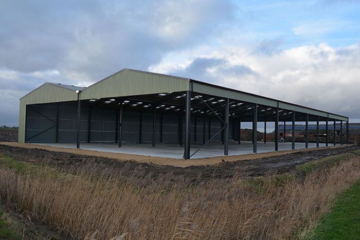 Edificios agrícolas para el cobertizo de la máquina