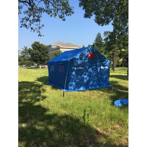 High-Performance Blue Relief Tent with Durable Metal Frame