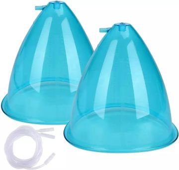 180ml XXL Blue Transparent Vacuum Therapy Cups