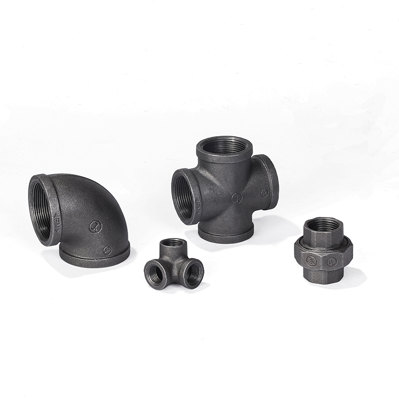 Black galvanized pipe fittings