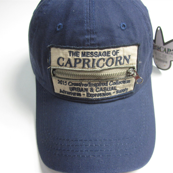 Zipper Pocket Sports Cap