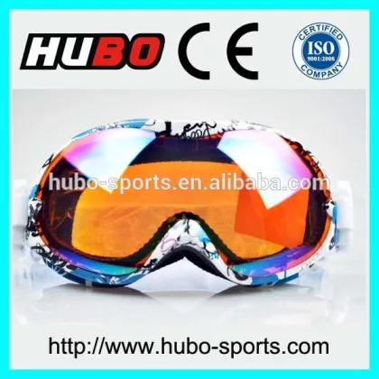 2014 colorful ski goggles, anti fog snow goggles, custom printed ski goggles