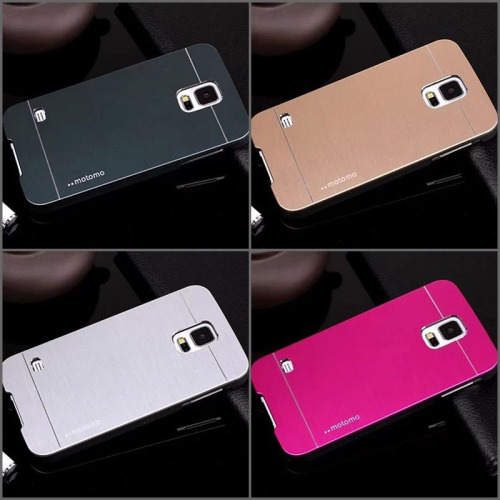 Light Motomo Brushed Aluminium Metal Hard Back Case Cover for Samsung Galaxy S5