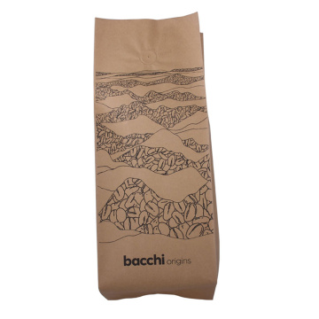 Bolsa de papel Kraft de grano de café de 250 g de material reciclado