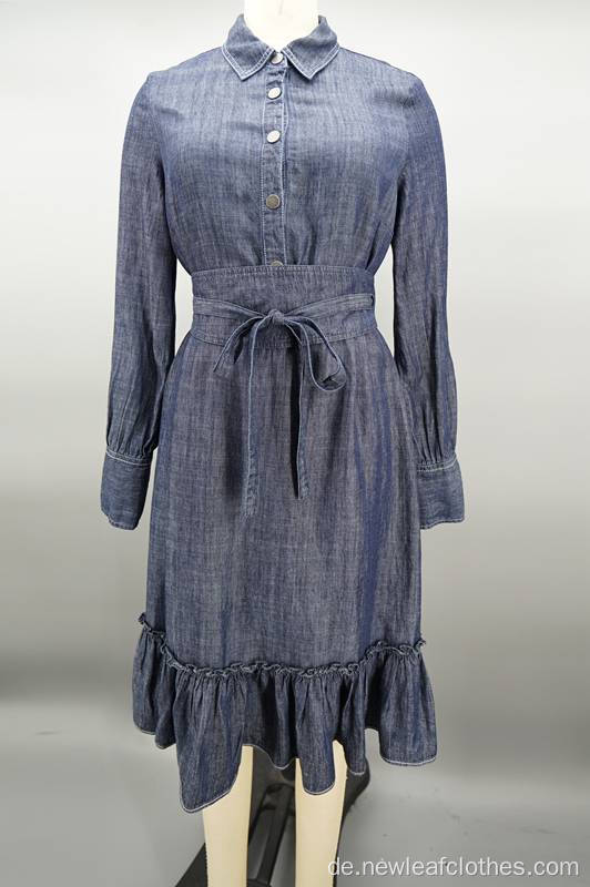 Benutzerdefinierte Freizeit Jeansrock ein Stück Kleid