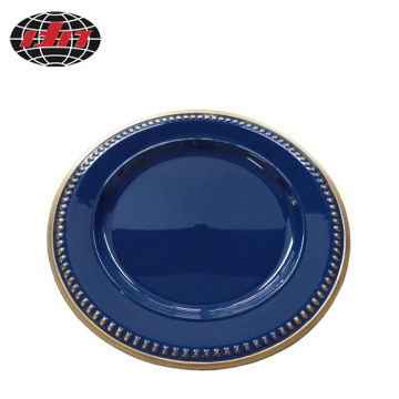 Plastic Chargers with gold beads