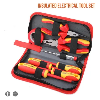 8pcs 1000V VDE Approved Insulated Electrician Tool Kit