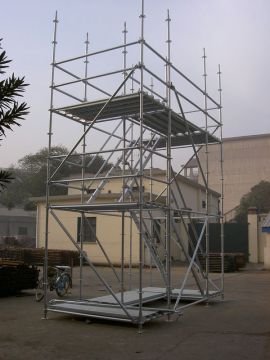 Ringlock Aws D1.1 Hot Dip Galvanized Systems Scaffolding With Q345a Steel And 1.9" Od Tube