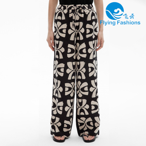 بنطال بطباعة كتلة الألوان والسحاب الطائر