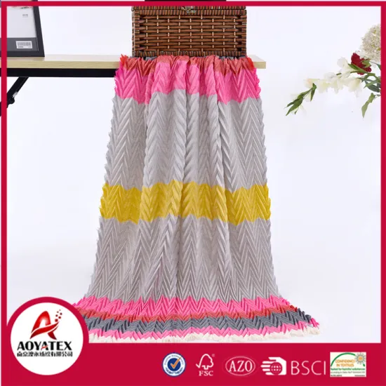 promotion warp knitting 100% acrylic drape blanket