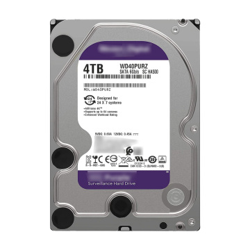 WD40PURZ 4TB Surveillance Class Purple HDD for Security CCTV DVR NVR