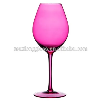 High Quality wine glass with decorative painting red