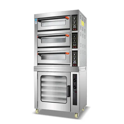 Intelligent Temperature Control Commercial Deck Oven with Fermentation Tank and Wake-up Box