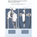 Chrome Faucets Hot Cold Bathroom Rainfall Shower Set