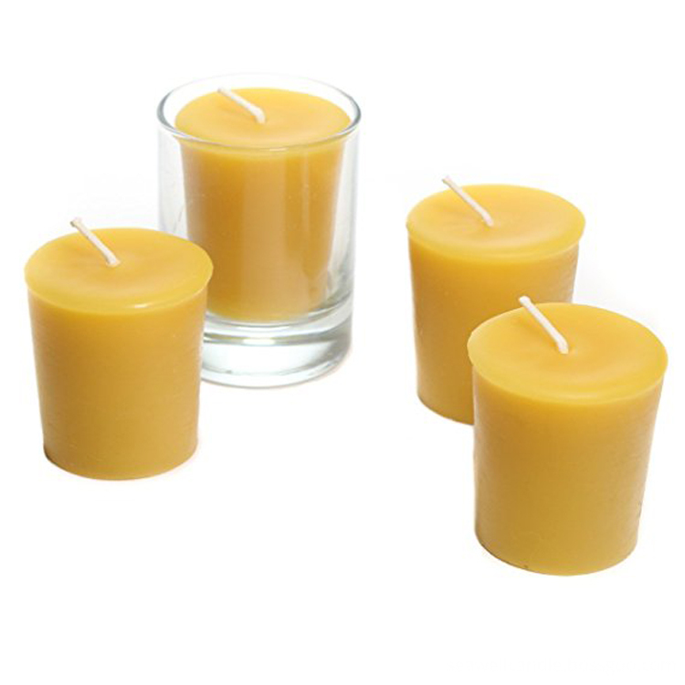 100 Pure Natural Beeswax Votive Candles 1