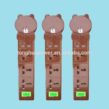 bear shape usb power strip design