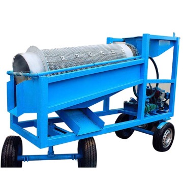 Trommel Screen 20 TPH 1000 Drum Dia 5.5KW - Cleaning Sand and Gravel